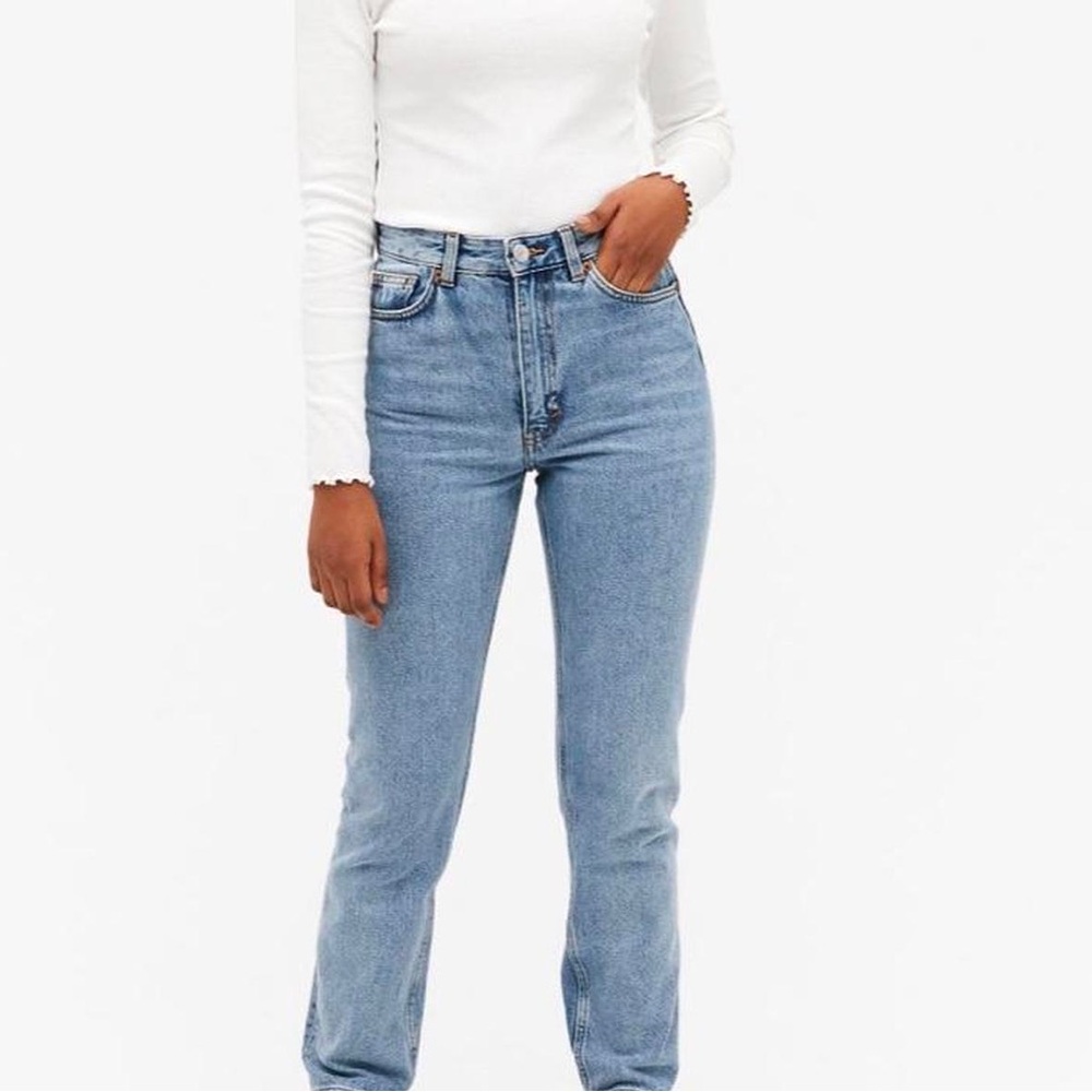 Monki skinny mid Blue kimono mom Jeans NWOT size 27 ASOS